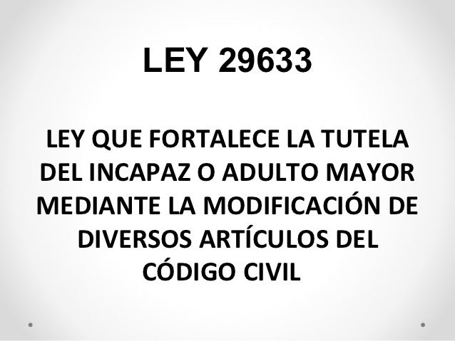ley 29633
